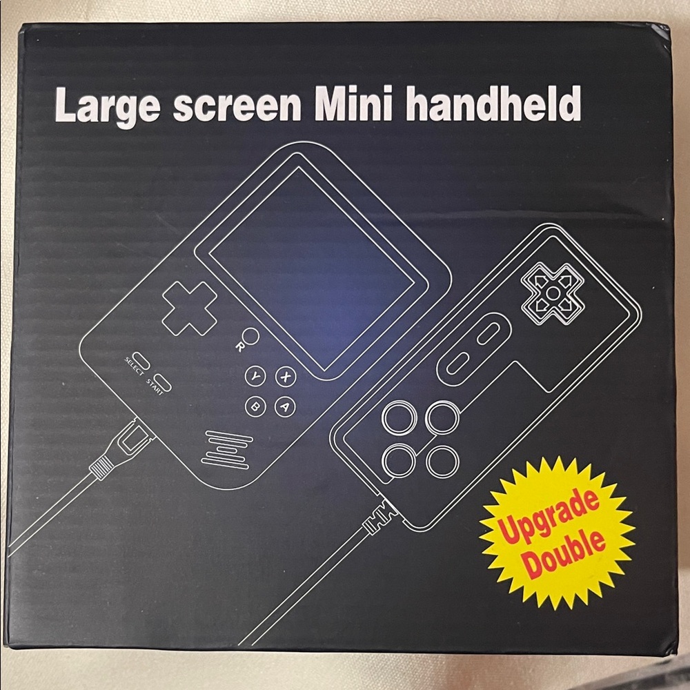 Large Screen Mini Handheld Game Console - Black